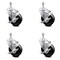Service Caster 4 Inch Phenolic Wheel Swivel 10mm Threaded Stem Caster Set with Brake SCC SCC-TS20S414-PHR-TLB-M1015-4 - alternate 1